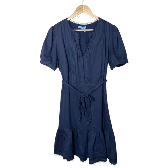 Draper James RSVP Puff Sleeve Tiered Dress Large - Picture 3 of 12